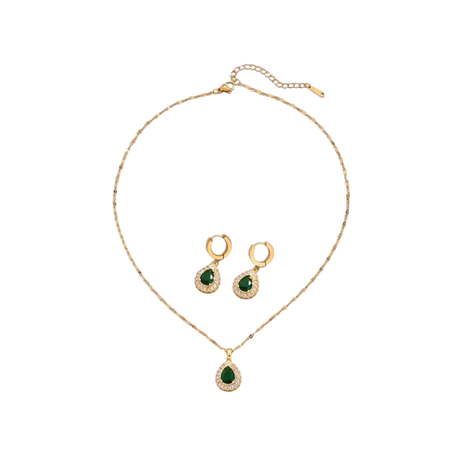 3-Piece Luxury Gold-Plated Stainless Steel Jewelry Set for Women Image