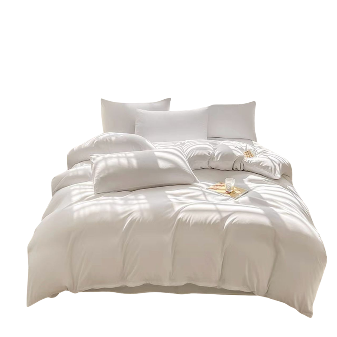 Plain Soft White Durable Duvet Cover Set (6pcs) Shop Today. Get it