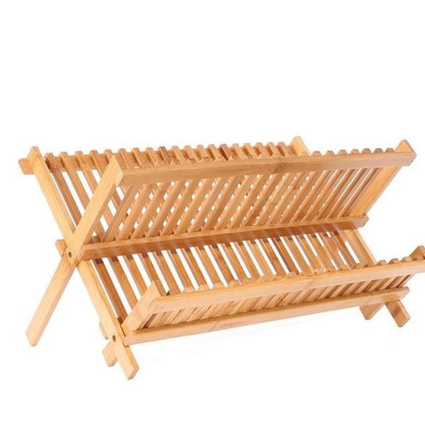 Bamboo Dishes Rack