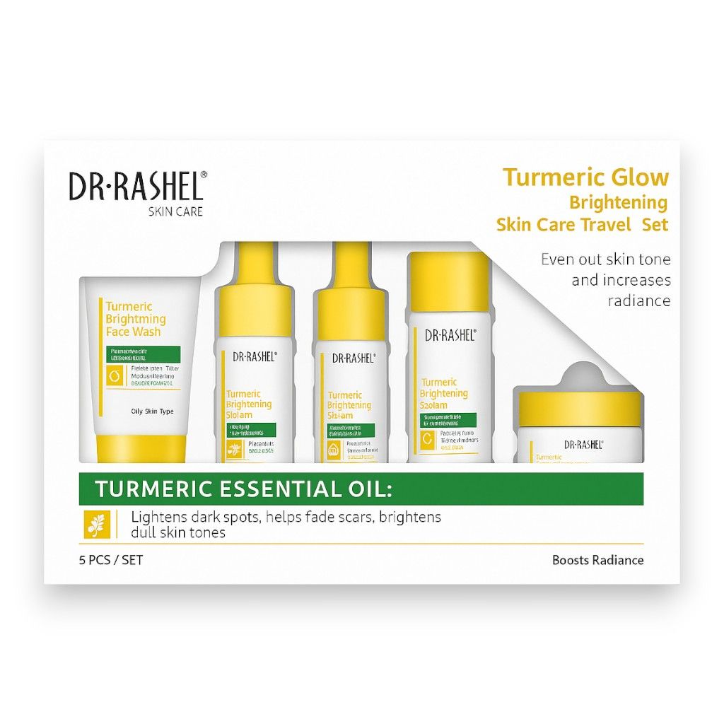 Dr Rashel Turmeric Glow Brightening Skin Care Travel Box Set - 5 Piece