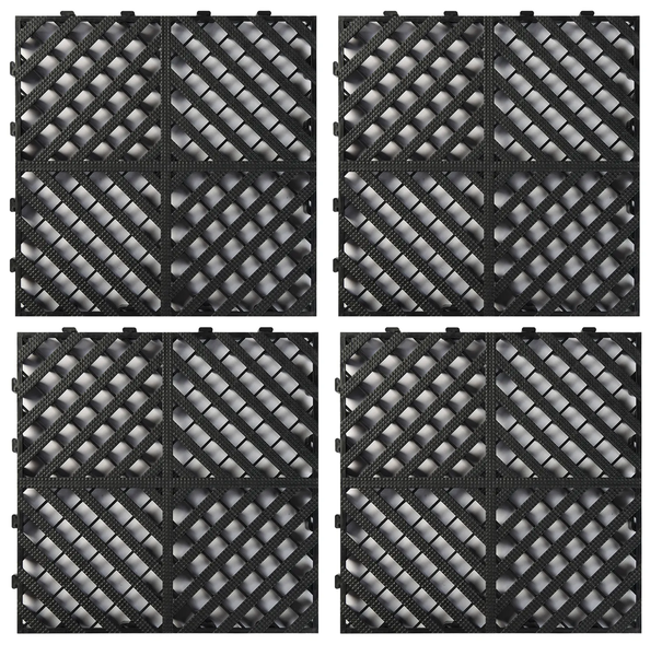 SET OF 10 Garage &amp; Showroom Interlocking Watershed Tiles - 40x40x3cm