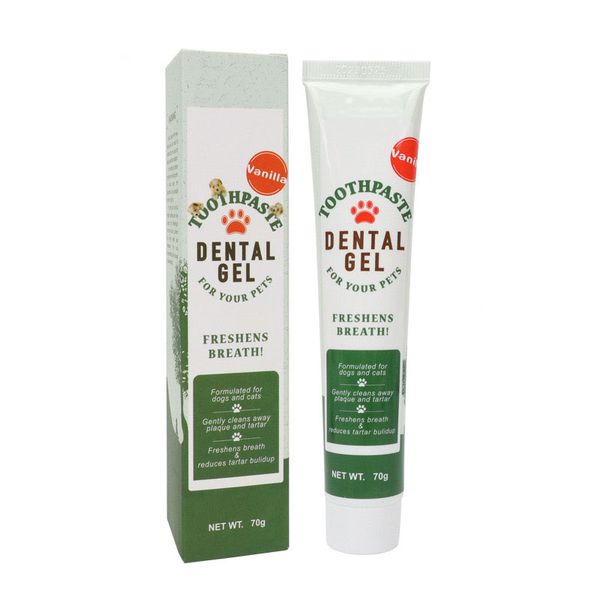 Oral Hygiene Gel Toothpaste For Dogs &amp; Cats-Vanilla Flavor(70g)