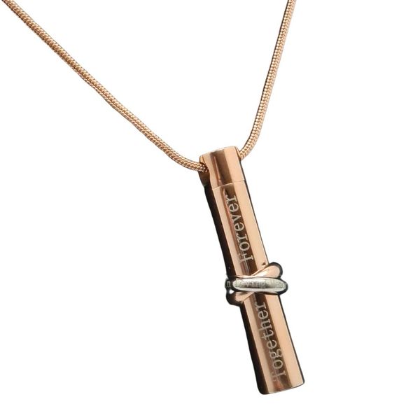 Barrel Style Pendant and Chain- Stainless Steel Cremation Jewellery