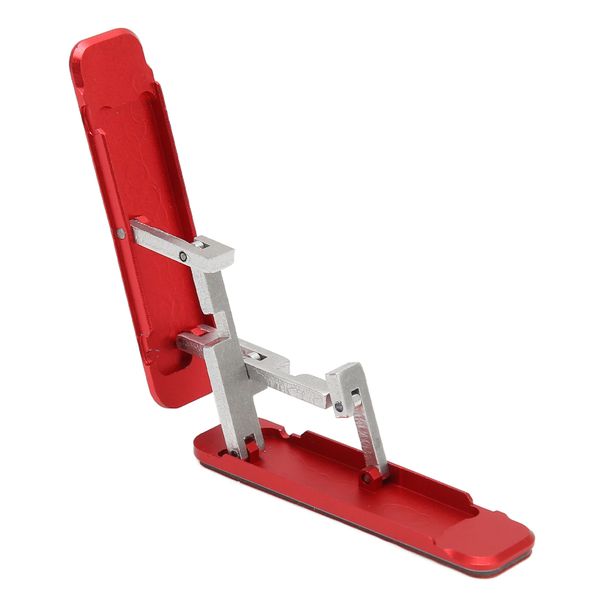 Self Adhesive W Shaped Folding Phone Stand for 4 - 8 Inch Smartphones Red