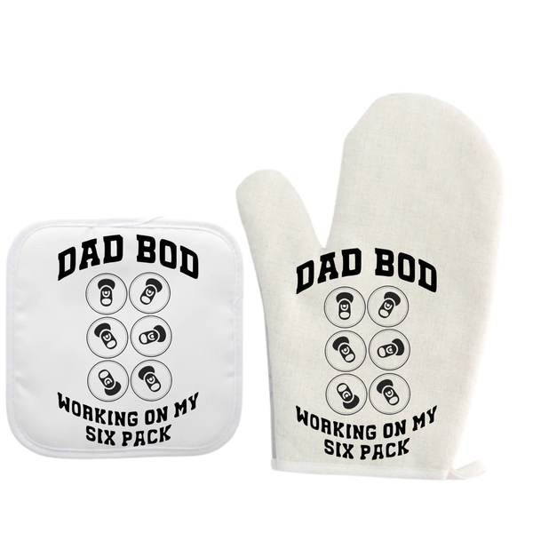 Six Pack Dad Oven Gloves And Pot Holder