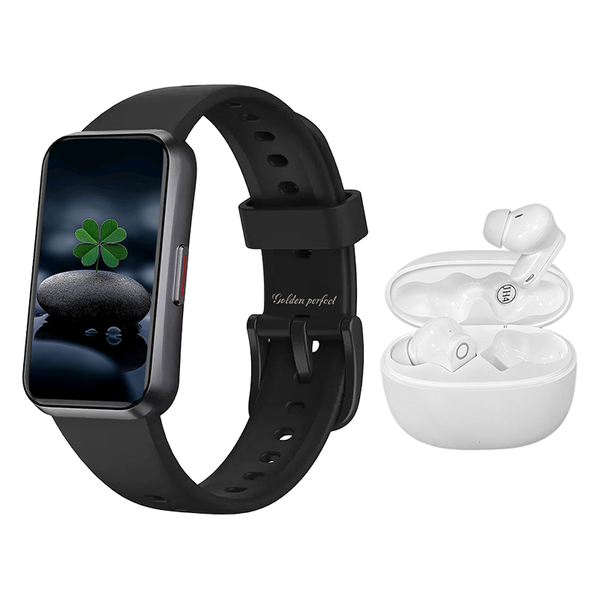 Golden Perfect Smartwatch+Wireless Earphones-Compatible with Android &amp; iOS