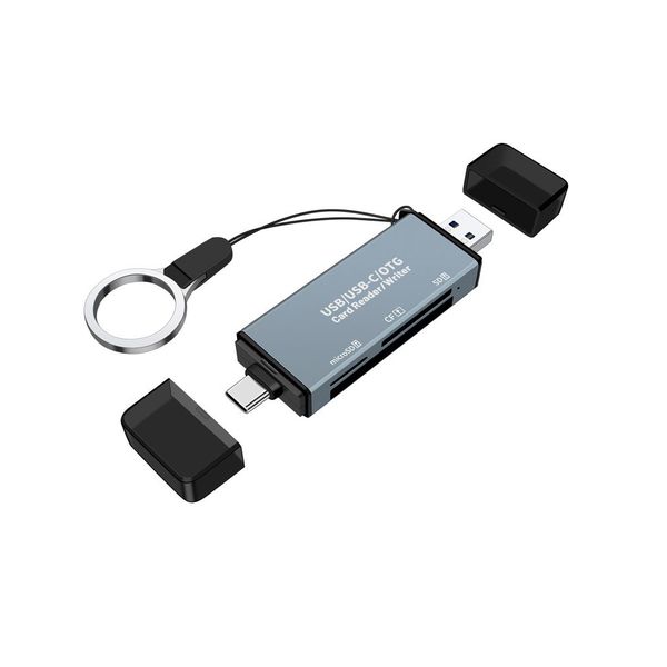 USB 3.0 5-in-1 Card Reader for SLR Cameras and Type-C Devices