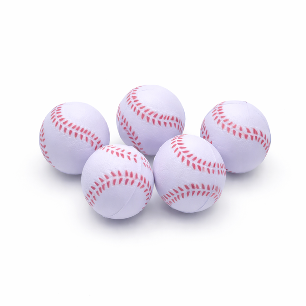 5 Pack - Indoor and Outdoor Baseball Balls - White