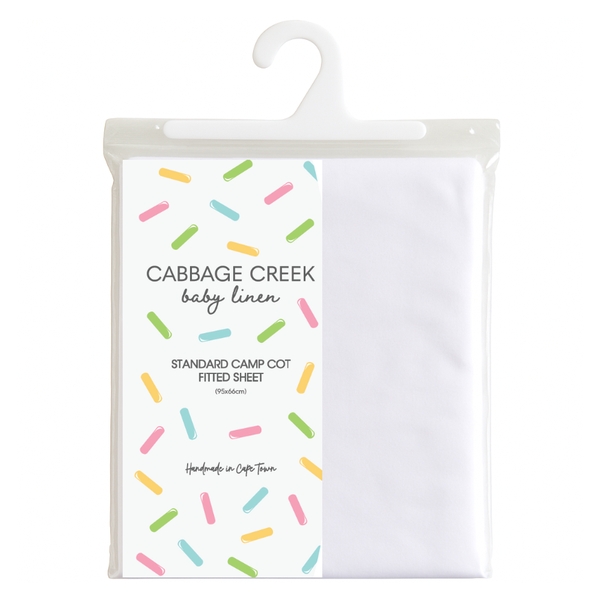Cabbage Creek - Standard Camp Cot Fitted Sheet - White