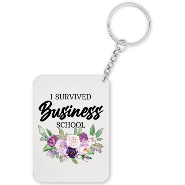 I Survived Business School Graduation Gift Keyring