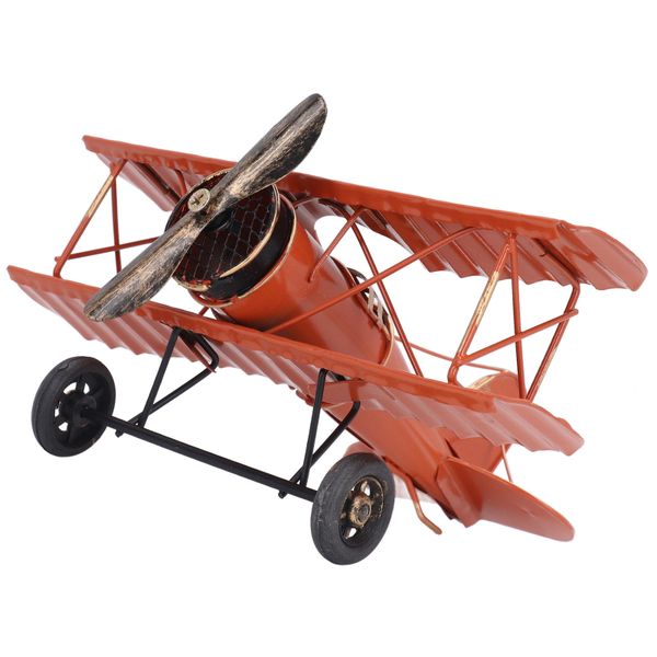 Airplane Model Versatile Iron Art Aircraft Model Desktop Decoration Red