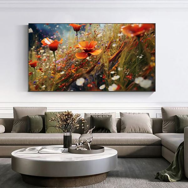 Canvas Wall Art - Wildflower Symphony - 0328
