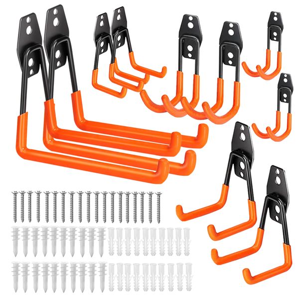 Pack Heavy Duty Garage Wall Mount hooks 10 Piece