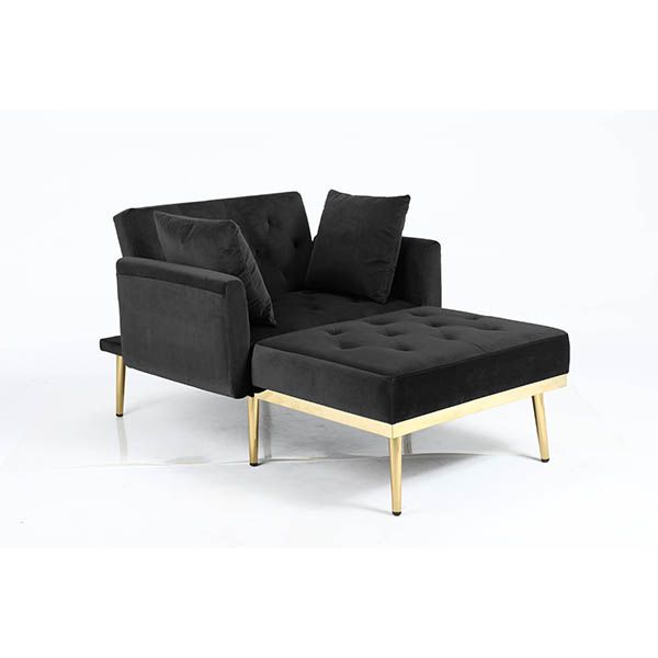 Suzi Velvet Sofa Bed 1 Seater With Gold Legs Buy Online in South