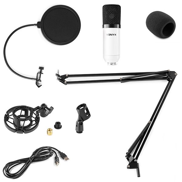 Vonyx CMS300W Studio USB Microphone Set - Complete Kit