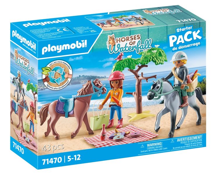 Playmobil Horses of Waterfall - Horseback Riding Trip Playset - 43 Pieces