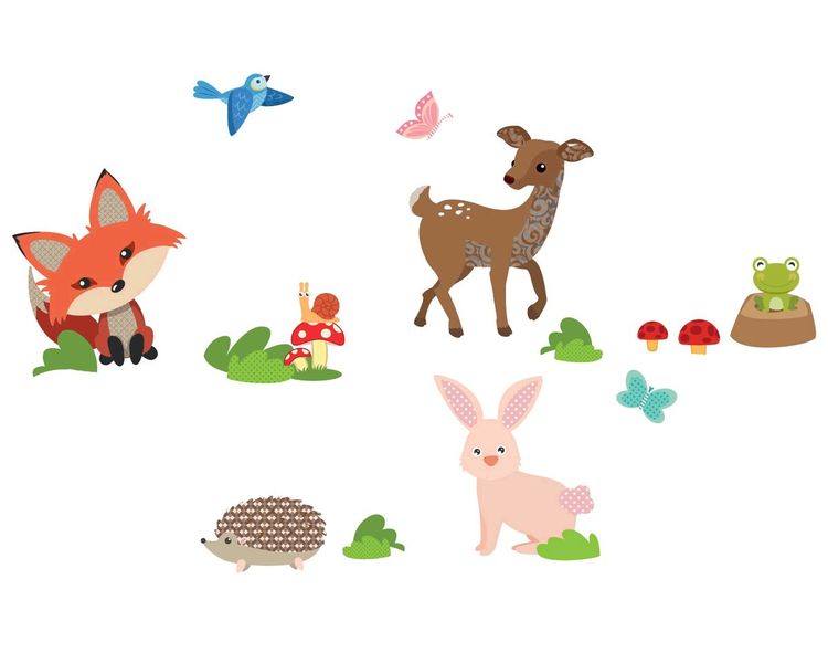 Fantastick - Woodland Forest Animals Vinyl Stickers