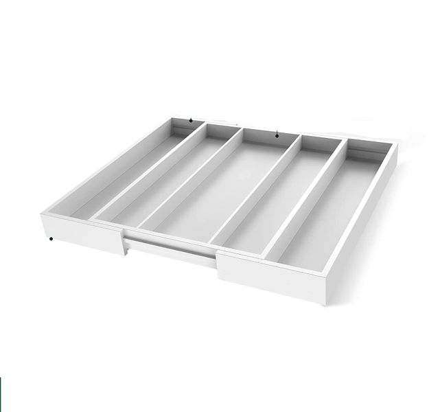 Pruchef - Bamboo Kitchen Drawer - Utensil Holder - White