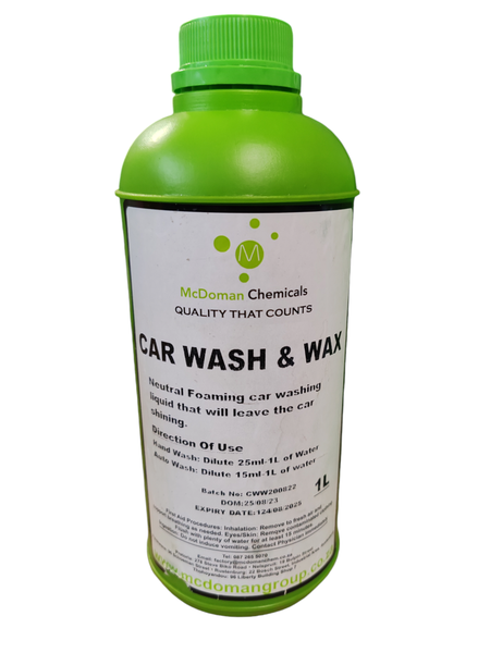 McDoman Chemicals Multipurpose Car Wash and Wax - 1L