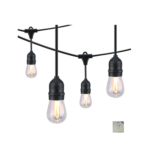 IP65 S14 Waterproof Festoon Cable 200 Led String Light With 100M Cable