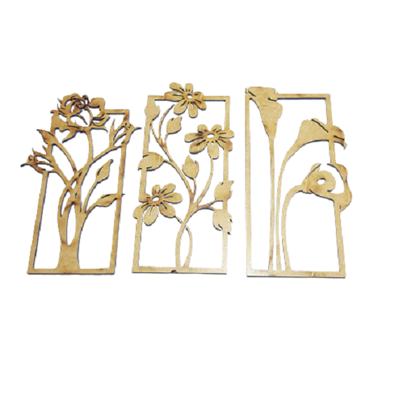 Flower Wall Art -Set of 3