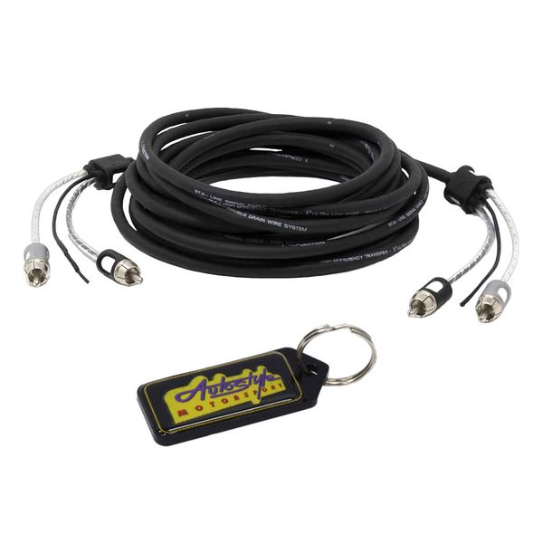 Connection BT2 100.2 2-into-2 RCA Cabling - 1 Meter &amp; Gel Key Holder