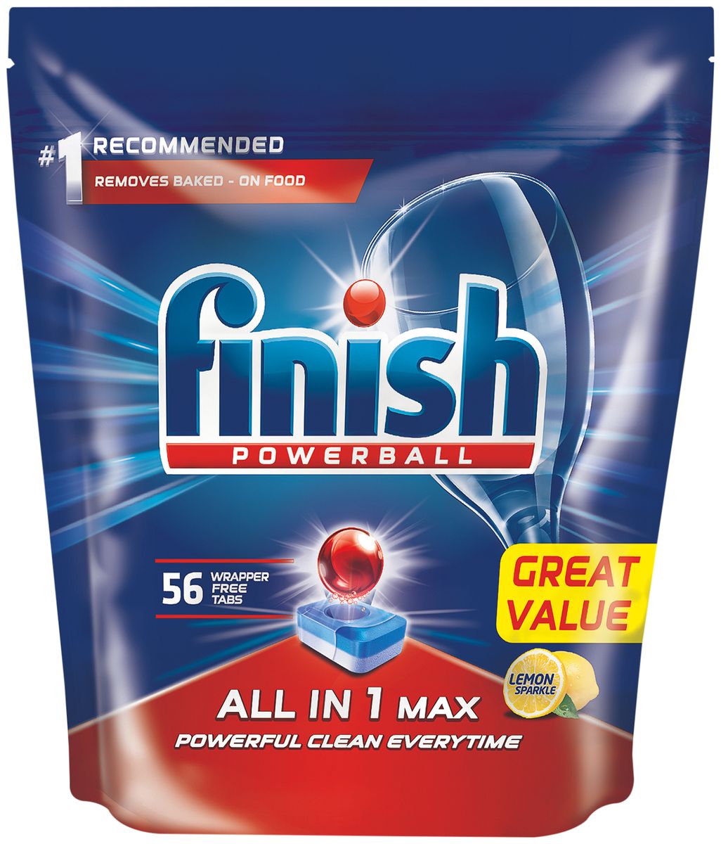 Finish 56's Auto Dishwashing All in One Max Tablets, Lemon Buy Online