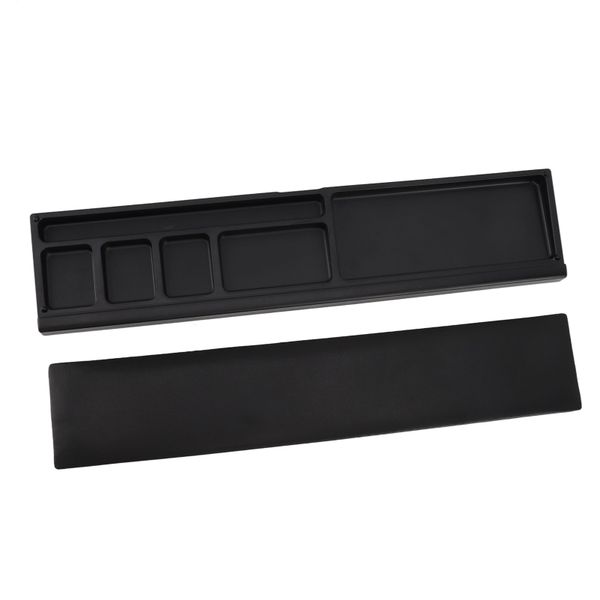 Ergonomic Keyboard Wrist Rest Pad with Partition Storage Case 36x8cm Black