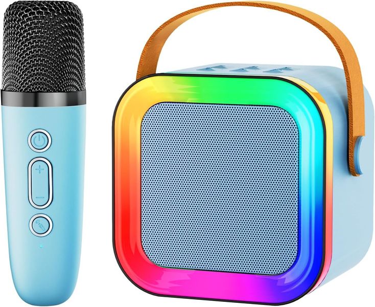 Mini Karaoke Machine Speaker for Kids Adults,Portable Bluetooth with 1 Mic