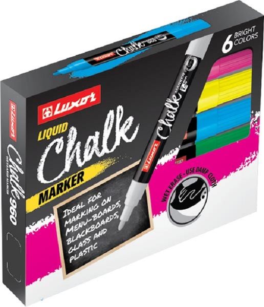 Luxor Liquid Chalk Marker 6Pcs. (3050/6BX)
