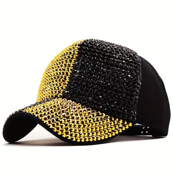 Rhinestone Baseball Cap, Sun Protection Hat for Shopping