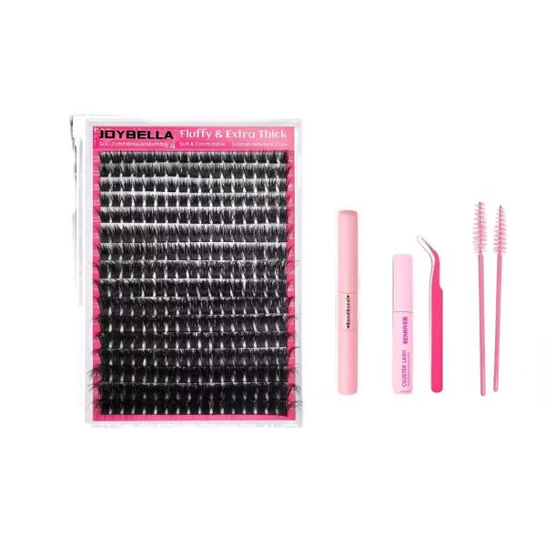 168Pcs Fashion Colored False Eyelashes Kit Eyelash Extensions 9-18mm