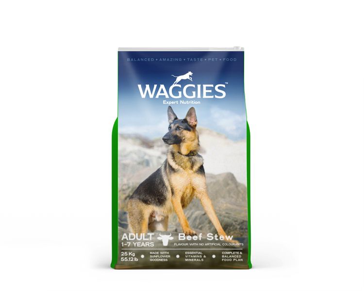 Waggies - Adult Beef - 25kg
