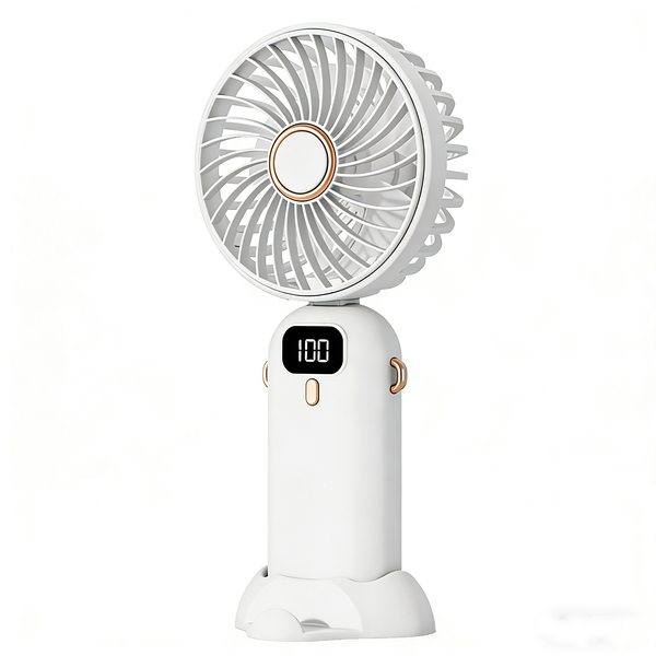 Handheld Foldable Fan with Base-5 Adjustable Speeds,3 in 1 Mini USB Fans