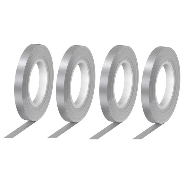 Silver Party Balloon &amp; Banner Ribbon 5m (Pack of 4)