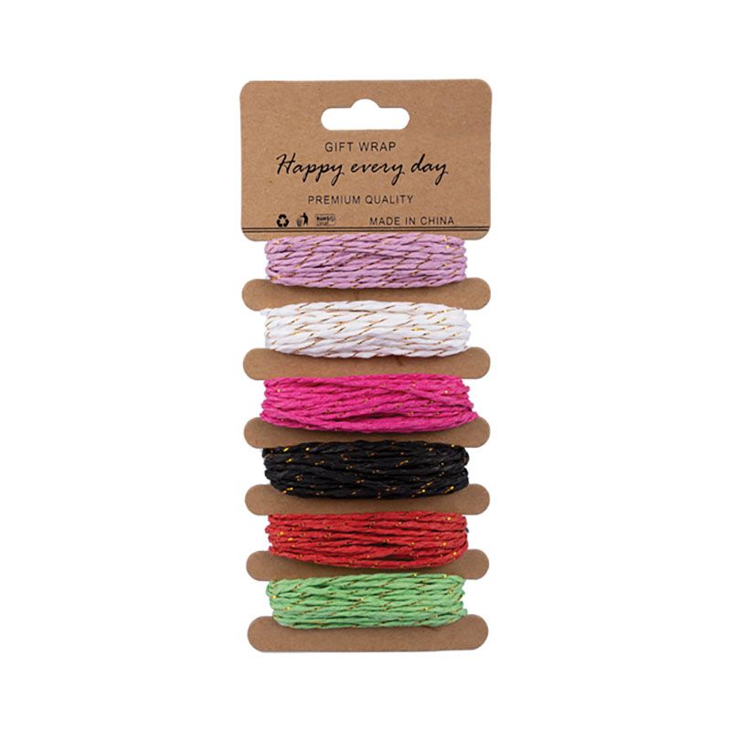 Raffia Twine Gift Wrapping String Assorted Colours 6 Piece Shop