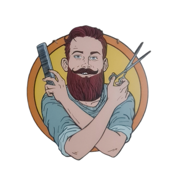 Bearded Barber Contour Cut Wall Art