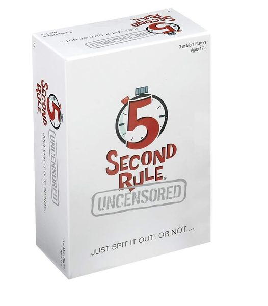 5 Second Rule Quick Thinking Party Game - Adult Humor - Ages 17+ white