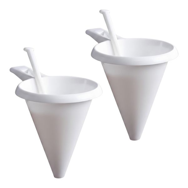 2 Pack - Batter Dispensing Funnel - White