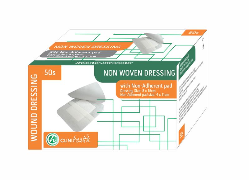 Dressing Non-Woven with Pad 8x15cm- 50s