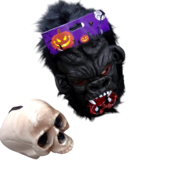2-Pack Halloween Masks - Skull Mask &amp; Black Scaring Mask
