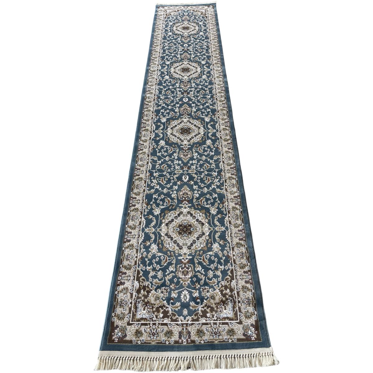 Blue beige Persian Floral Passage Runner Rug | Shop Today. Get it ...