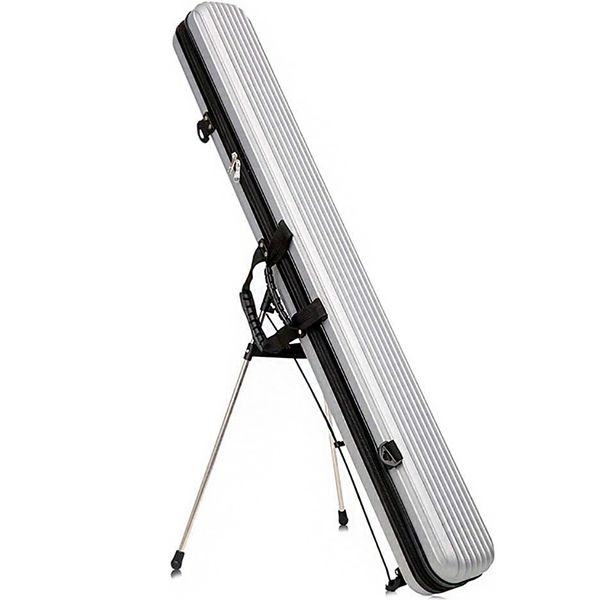 Fishing Rod Case - Hard Tackle Bag with Stand Shell Fishing Bag - 127 x 14 x 13cm