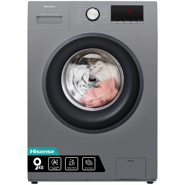 Hisense 9kg Front Loader Washing Machine with Allergy Steam Function