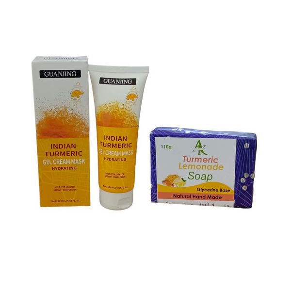 Indian Turmeric Gel Cream Mask with Alkaram Turmeric Soap