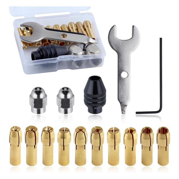 15Pieces Drill Chuck Collet Collet Nuts Set Shank Replacement Tool