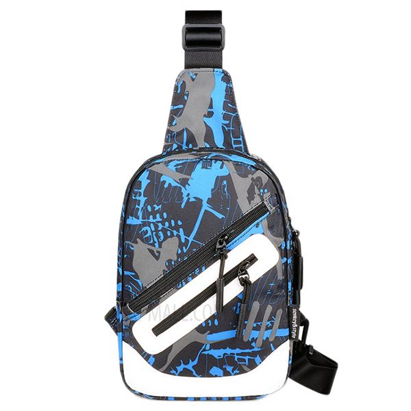 Crossbody Graffiti Back Pack USB