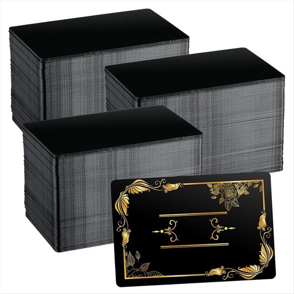 550Pcs Cards Engraving Aluminum Plates Sheets 0 01Inch Black