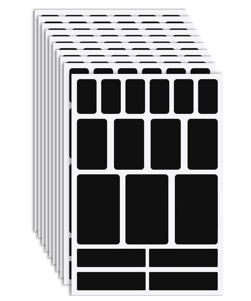 408Pcs Black Removable Labels for Jars, Storage Bins and Food Containers