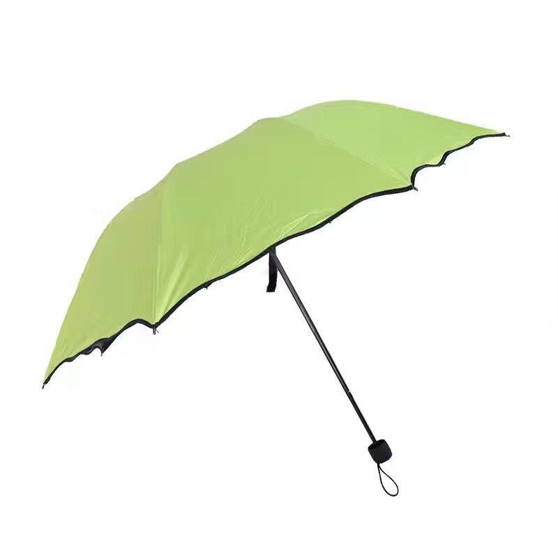 Thickened folding umbrella-ruffled sunshade and rainproof dual purpose